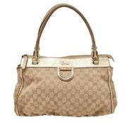 Pre-owned Leather gucci-bags Gucci Vintage , Beige , Dames