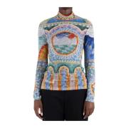 Mosaic Damas Top Grafische Print Lange Mouw Casablanca , Multicolor , ...