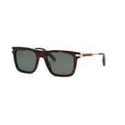 Groene Lens Glanzend Geel Havana Zonnebril Chopard , Brown , Dames