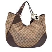 Pre-owned Canvas handbags Gucci Vintage , Beige , Dames