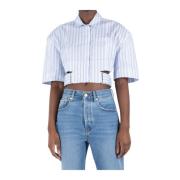 Korte Gestreepte Blouse met Riem Jacquemus , Multicolor , Dames