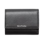 Drievoudige Portemonnee Zwart Leer Acne Studios , Black , Dames