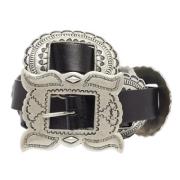 Pre-owned Leather belts Yves Saint Laurent Vintage , Black , Dames