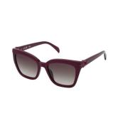 Shiny Bordeaux Zonnebril Bruin Verloop Tous , Brown , Unisex