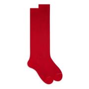 Italiaanse lange sokken zacht katoen Gallo , Red , Heren