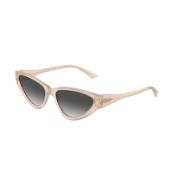 Bruin Montuur Grijs Verloop Lens Zonnebril Jimmy Choo , Brown , Dames