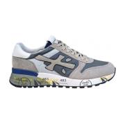 Canvas sneakers in grijze contrasten Premiata , Gray , Heren