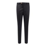 Zwarte Wollen Broek Met Rits En Knopen Brunello Cucinelli , Black , He...