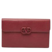 Pre-owned Leather pouches Valentino Vintage , Red , Dames