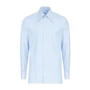 Blauwe Oxford Katoenen Overhemd Maison Margiela , Blue , Heren