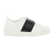 Open leren sneakers met studs Valentino Garavani , White , Heren