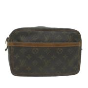 Pre-owned Canvas clutches Louis Vuitton Vintage , Brown , Dames