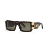 Stijlvolle zonnebril in Shiny Dark Havana Philipp Plein , Brown , Dame...