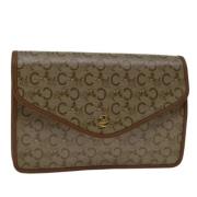 Pre-owned Canvas clutches Celine Vintage , Beige , Dames