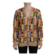 Bruine Bedrukte Trui met Lange Mouwen Dsquared2 , Multicolor , Dames