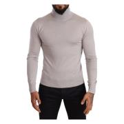 Luxe Cashmere Coltrui Dolce & Gabbana , Gray , Heren