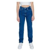 Blauwe Effen Dames Jeans met Rits Calvin Klein Jeans , Blue , Dames