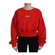 Rode Logo Print Sweater Dsquared2 , Red , Dames