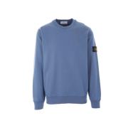 Blauwe Avion Katoenen Jersey Sweater Stone Island , Blue , Heren