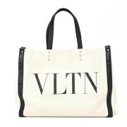 Pre-owned Canvas totes Valentino Vintage , White , Dames