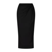 Geplooide Pencil Rok Hans Max Mara , Black , Dames