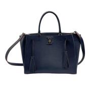 Pre-owned Leather totes Louis Vuitton Vintage , Blue , Dames