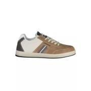 Bruine Polyester Sneaker met Veters en Logo Carrera , Brown , Heren