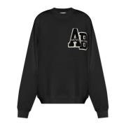Sweatshirt met logo patch Anine Bing , Black , Dames