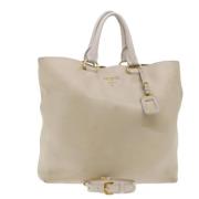 Pre-owned Leather prada-bags Prada Vintage , Beige , Dames