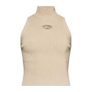 Top met logo Diesel , Beige , Dames