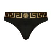 Katoenen string slip Versace , Black , Heren