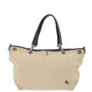 Pre-owned Canvas shoulder-bags Burberry Vintage , Beige , Dames