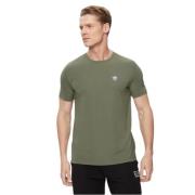 Casual Katoenen T-Shirt Emporio Armani EA7 , Green , Heren