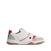 Witte Panel Sneakers met Geborduurd Logo Dsquared2 , Multicolor , Here...