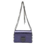 Pre-owned Leather shoulder-bags Jimmy Choo Pre-owned , Blue , Dames