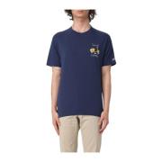 Casual T-shirt voor Mannen MC2 Saint Barth , Blue , Heren