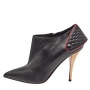 Pre-owned Leather boots Christian Louboutin Pre-owned , Black , Dames