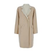 Omkeerbare Beige Jas Eleventy , Beige , Dames