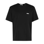 Metallic T-shirt Helmut Lang , Black , Heren