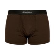 Boxershorts met logo Dolce & Gabbana , Brown , Heren