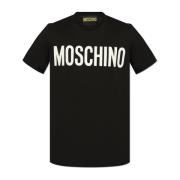 T-shirt met logo Moschino , Black , Heren