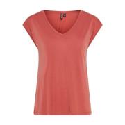 Korte Mouw Top Pckamala Tee Pieces , Red , Dames