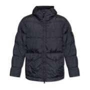 Donsjack met capuchon Stone Island , Blue , Heren