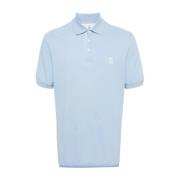 Lichtblauwe T-shirts & Polos Ss24 Brunello Cucinelli , Blue , Heren