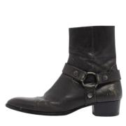 Pre-owned Leather boots Yves Saint Laurent Vintage , Brown , Heren