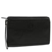 Pre-owned Leather clutches Burberry Vintage , Black , Dames