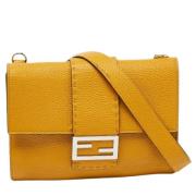 Pre-owned Leather travel-bags Fendi Vintage , Yellow , Dames