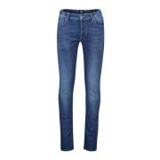 Blauwe Slim Fit 5-Pocket Denim Jeans Tramarossa , Blue , Heren