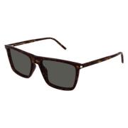 Retro Rechthoek Zonnebril Havana Tortoise Saint Laurent , Brown , Unis...