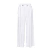 Wit zee kleding met geborduurd logo Emporio Armani , White , Dames